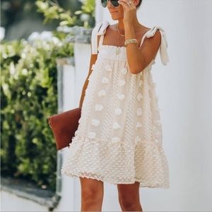 Vici Cream Textured Mini Dress